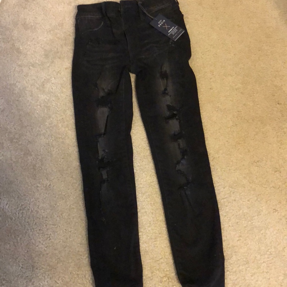 High rise American eagle ripped jeggings